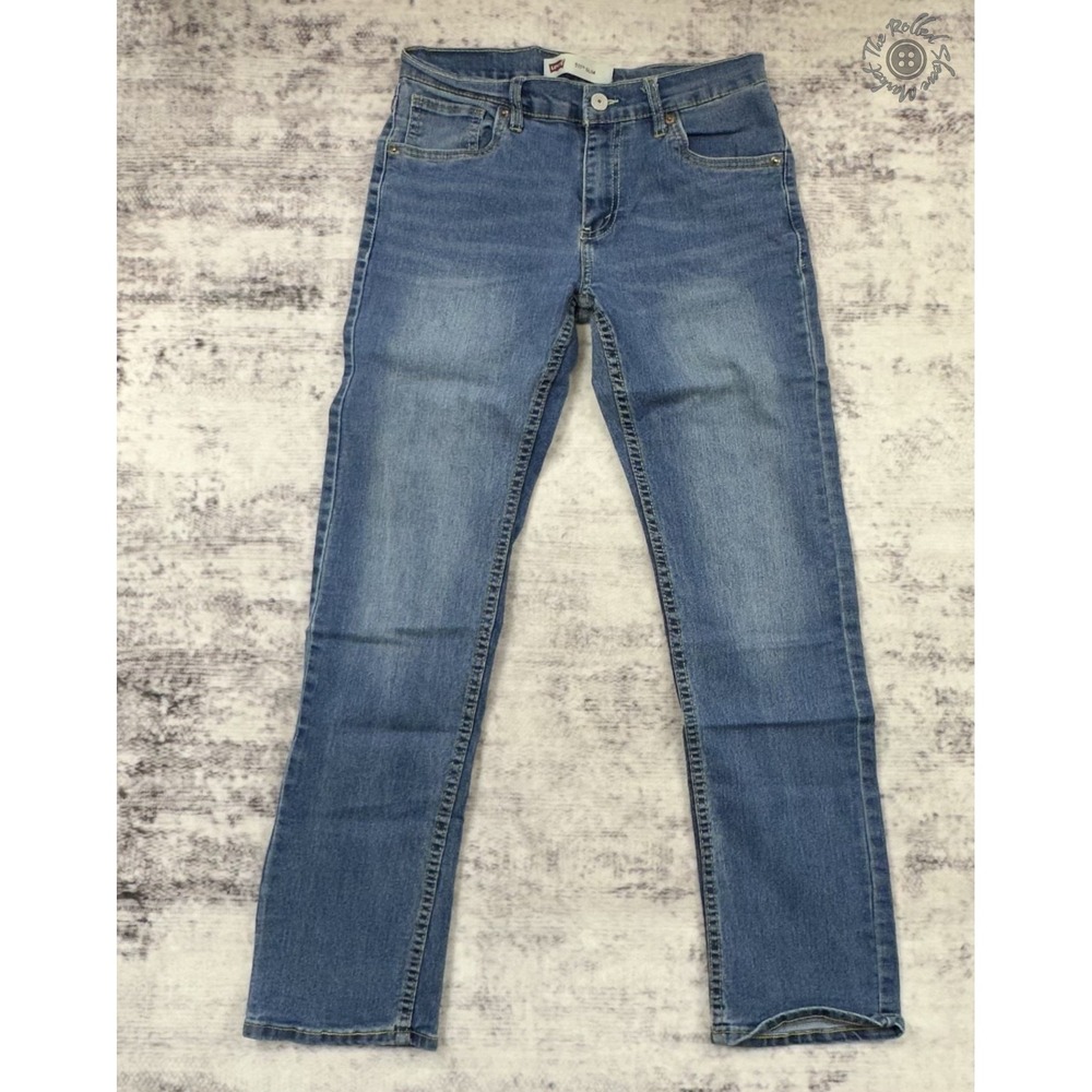 Levi's 511 Slim Jeans Boys 16 Reg 28x28 Blue‎ Medium Wash Denim Stretch